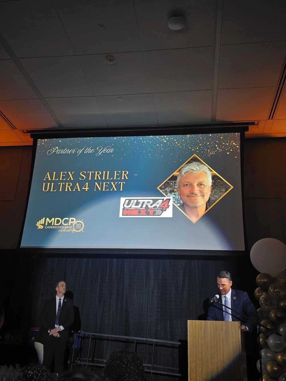 Alex Striler named MDCP Partner of the Year at the gala
