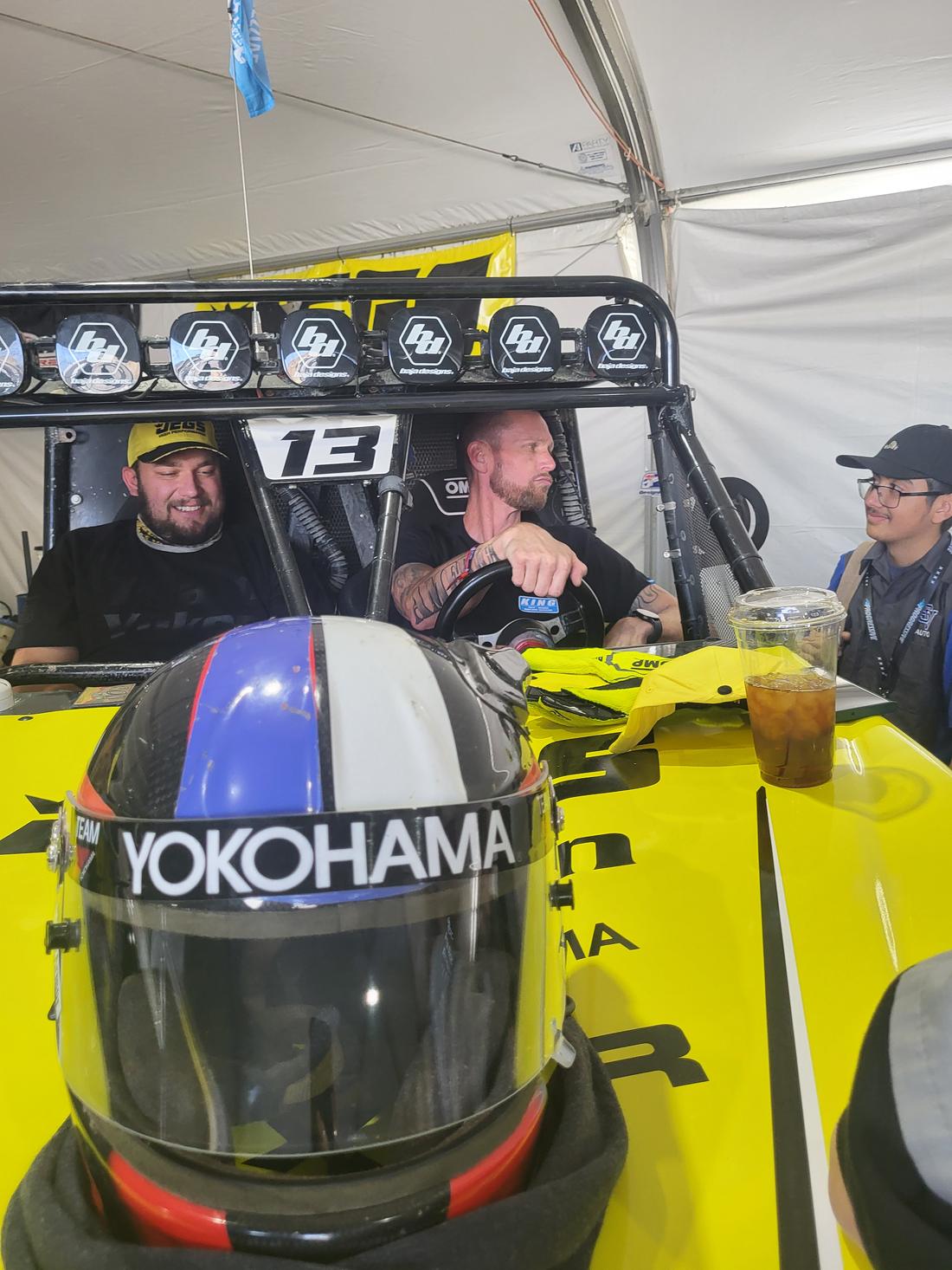Meeting the driver of a race machine