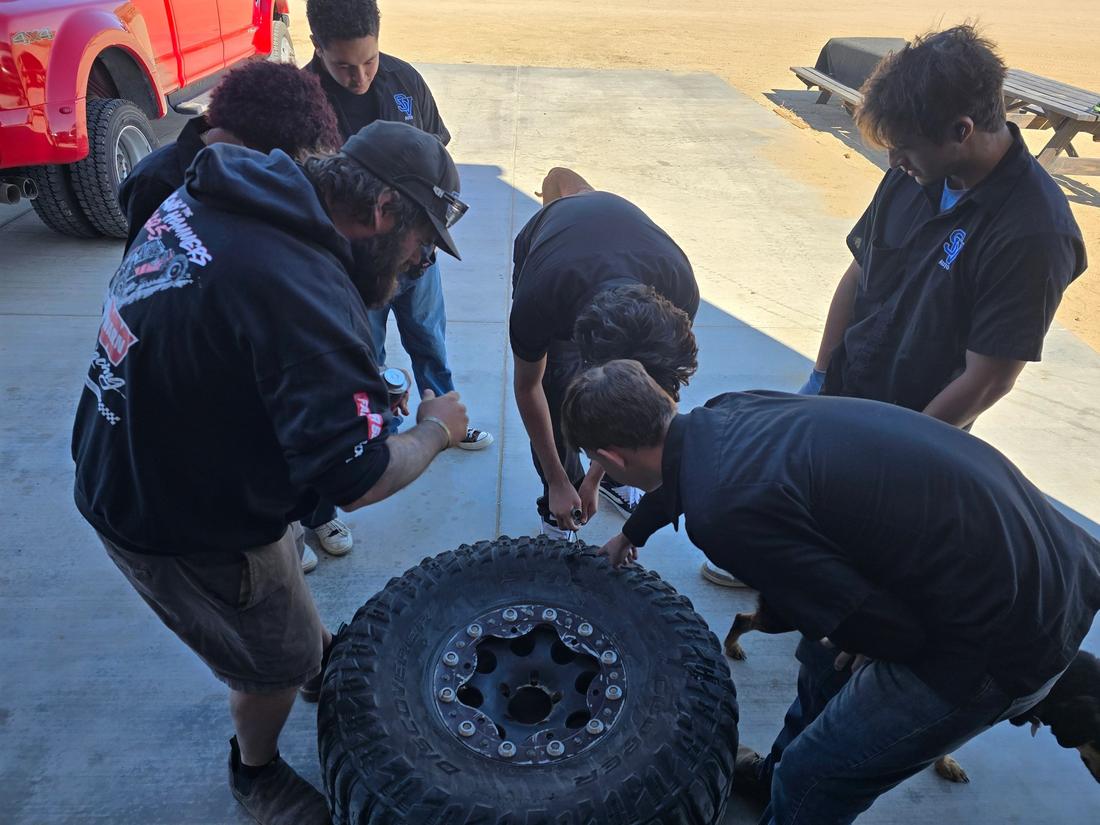 Tire work trackside