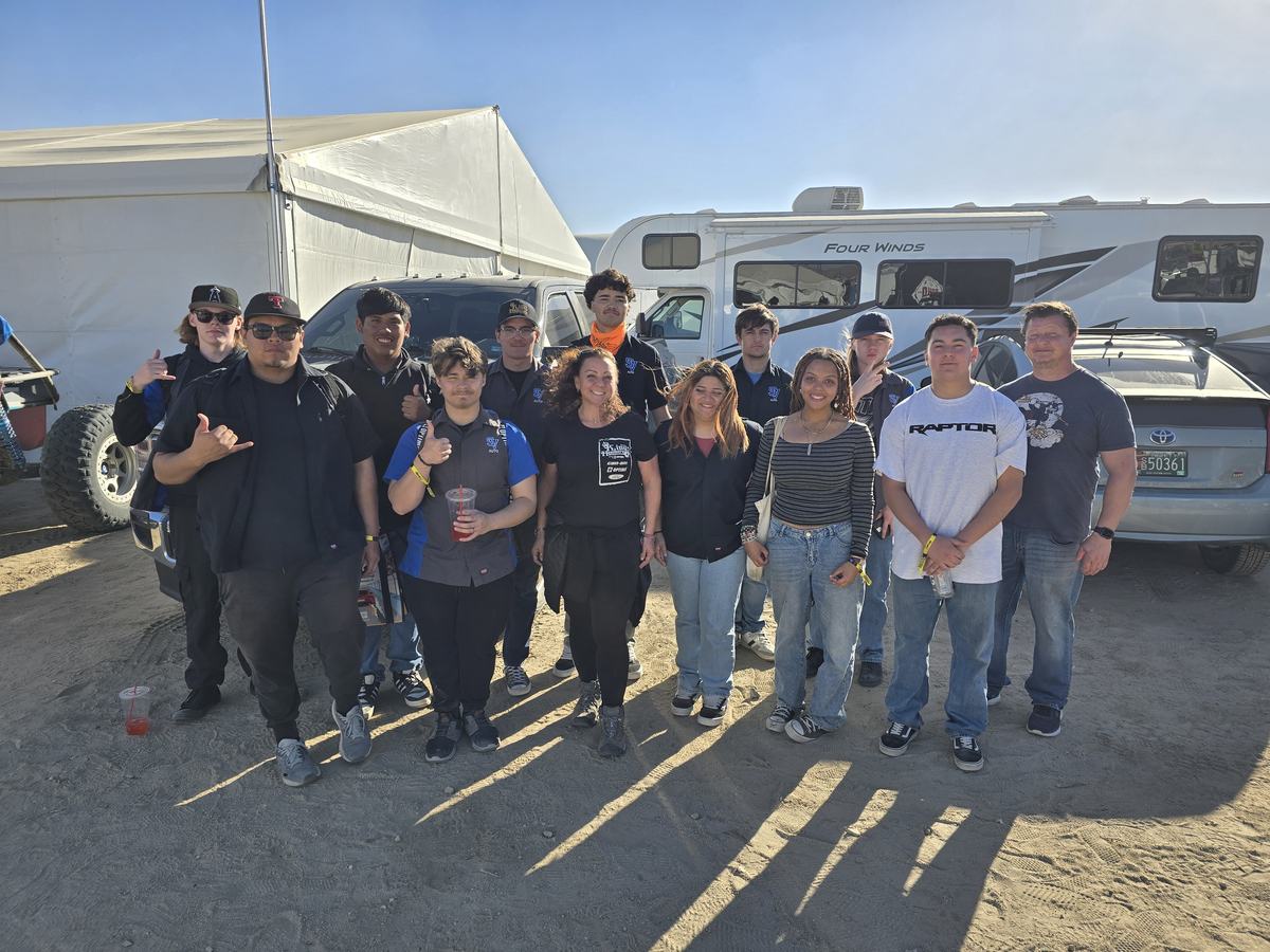 Students in the pits at King of the Hammers 2025