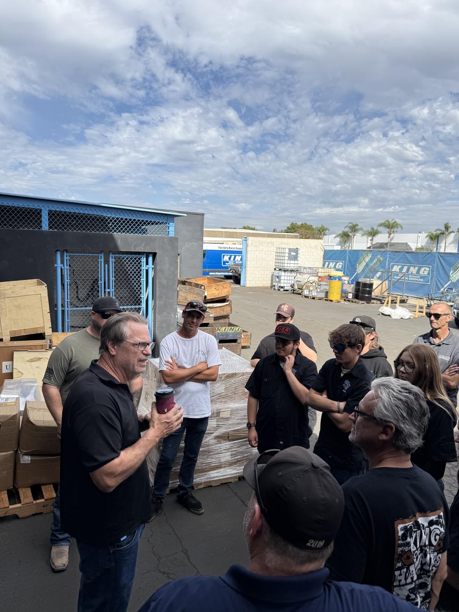 Q&A outside with the King Shocks team