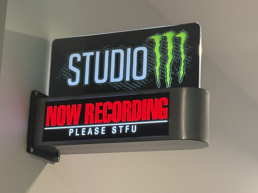 Students went behind the scenes at the Monster Energy recording studios